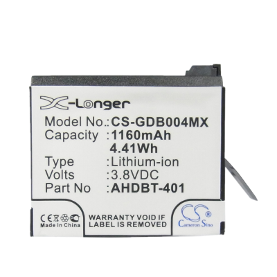 Replacement Battery for GoPro Hero 4 Action Camera